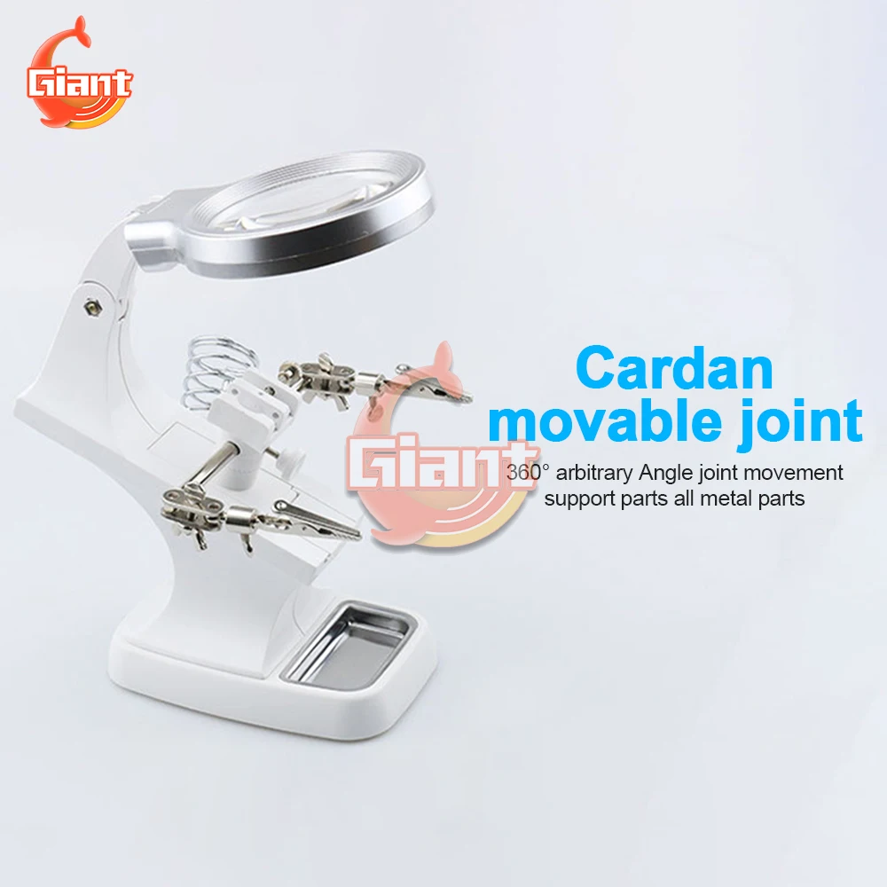 Ручной зажим с увеличительным стеклом для паяльника
Ручной зажим с увеличительным стеклом для паяльника