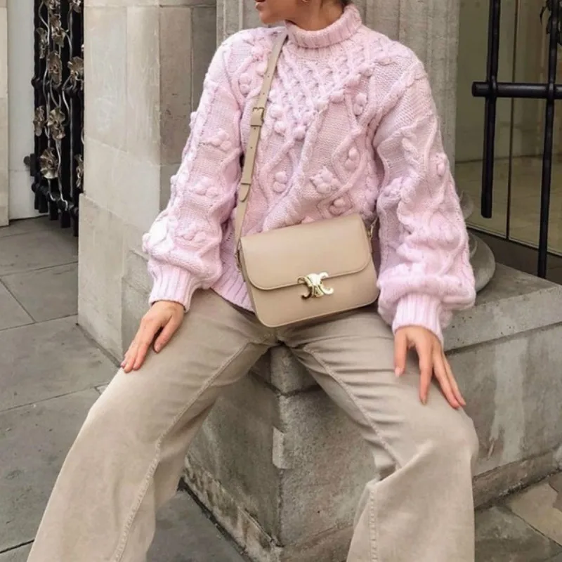 Осенне-зимний розовый свободный свитер, новинка 2021, модный универсальный вязаный свитер в форме фонаря
Осенне-зимний розовый свободный свитер, новинка 2021, модный универсальный вязаный свитер в форме фонаря