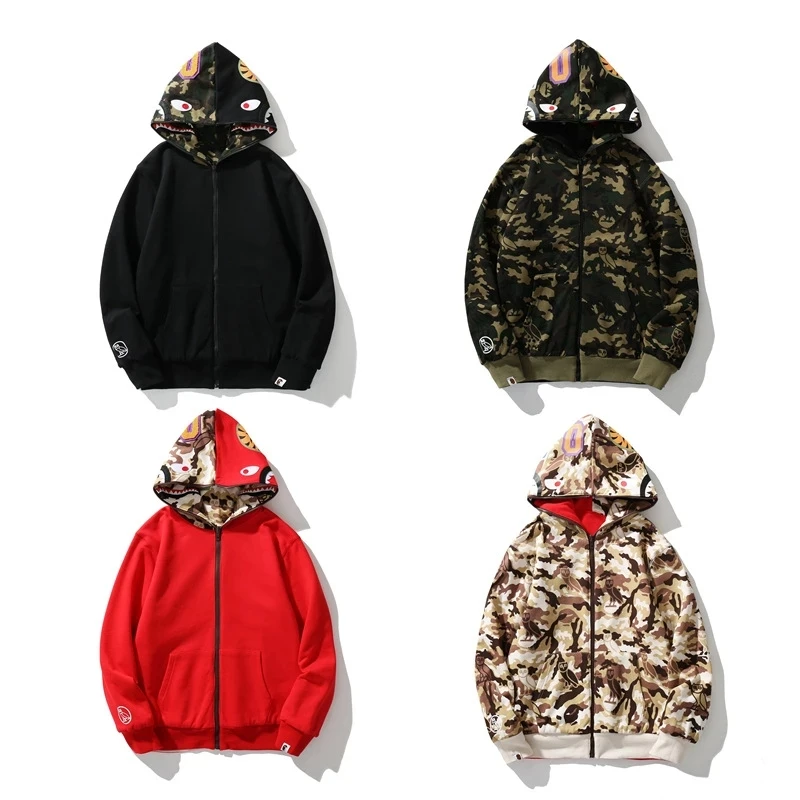 2022 Double-Side Fashion Ape Shark Hoodies Men Women Casual Harajuku Hooded Coat Sweatshirts Streetwear Hip Hop Jacket Sport
2022 Double-Side Fashion Ape Shark Hoodies Men Women Casual Harajuku Hooded Coat Sweatshirts Streetwear Hip Hop Jacket Sport