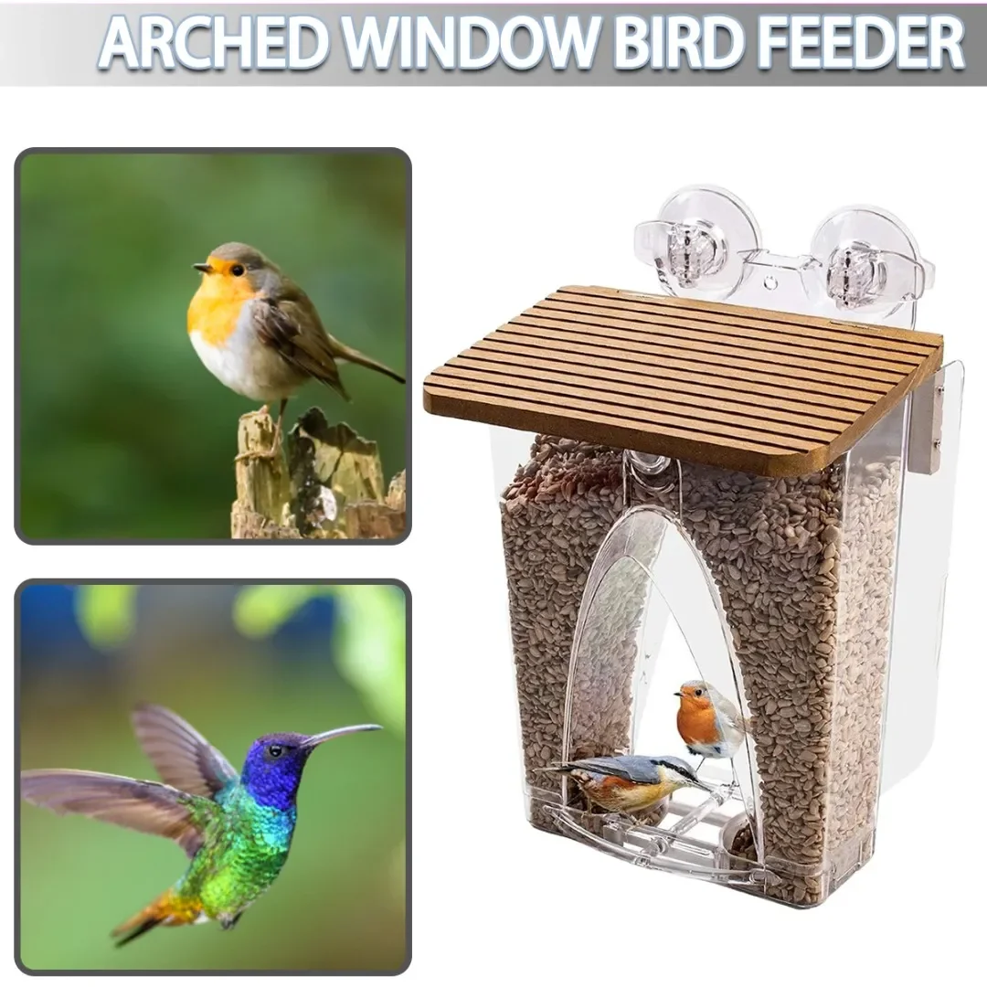 2L Transparent Bird Feeder Arch Design Window Outdoor Garden Hummingbird Feeder Adsorption House Type Bird Feeder
2L Transparent Bird Feeder Arch Design Window Outdoor Garden Hummingbird Feeder Adsorption House Type Bird Feeder