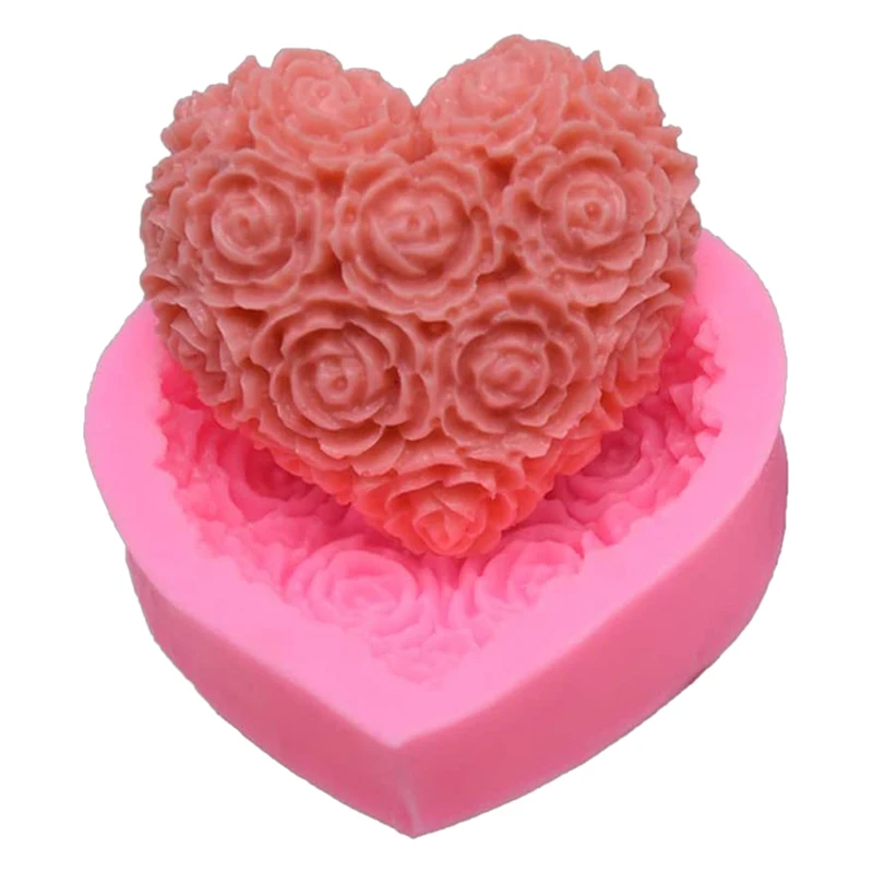 Silicone Rose Flowers Fondant Chocolate Mould Heart Love Soap Mold Candle Polymer Clay Molds Crafts DIY Forms Base Tool
Silicone Rose Flowers Fondant Chocolate Mould Heart Love Soap Mold Candle Polymer Clay Molds Crafts DIY Forms Base Tool