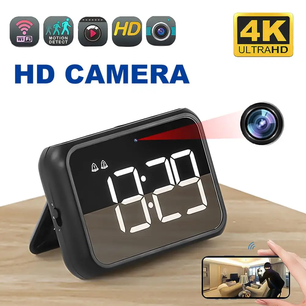 4k Mini Clock Camera 1080P Wireless WIFI Camcorder Night Vision Motion Detection Security Surveillance Cam Home Smart Surveillan
4k Mini Clock Camera 1080P Wireless WIFI Camcorder Night Vision Motion Detection Security Surveillance Cam Home Smart Surveillan