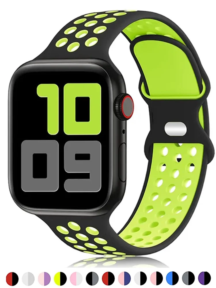 Silicone Strap for Apple Watch Band Ultra 2 49mm Series 9 8 7 41mm 45mm 38-42mm 44 mm Sport Bracelet iWatch 6 SE 5 4 44mm 40mm
Silicone Strap for Apple Watch Band Ultra 2 49mm Series 9 8 7 41mm 45mm 38-42mm 44 mm Sport Bracelet iWatch 6 SE 5 4 44mm 40mm