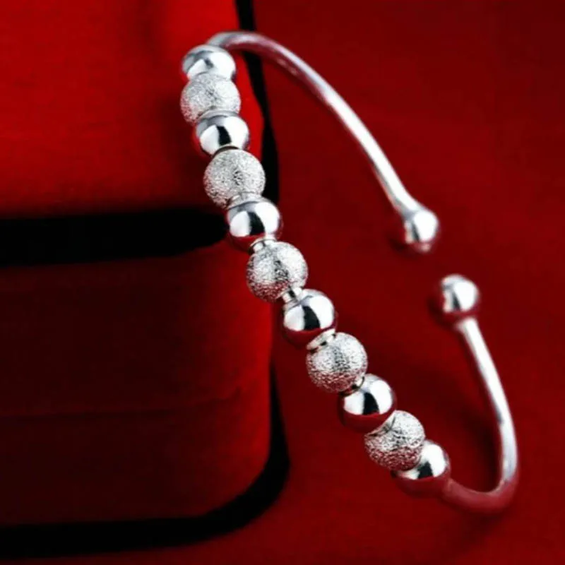 925 Stamp open smooth bead bangles Bracelets for women luxury Wedding Engagement Party Jewelry Female Gift
925 Stamp open smooth bead bangles Bracelets for women luxury Wedding Engagement Party Jewelry Female Gift