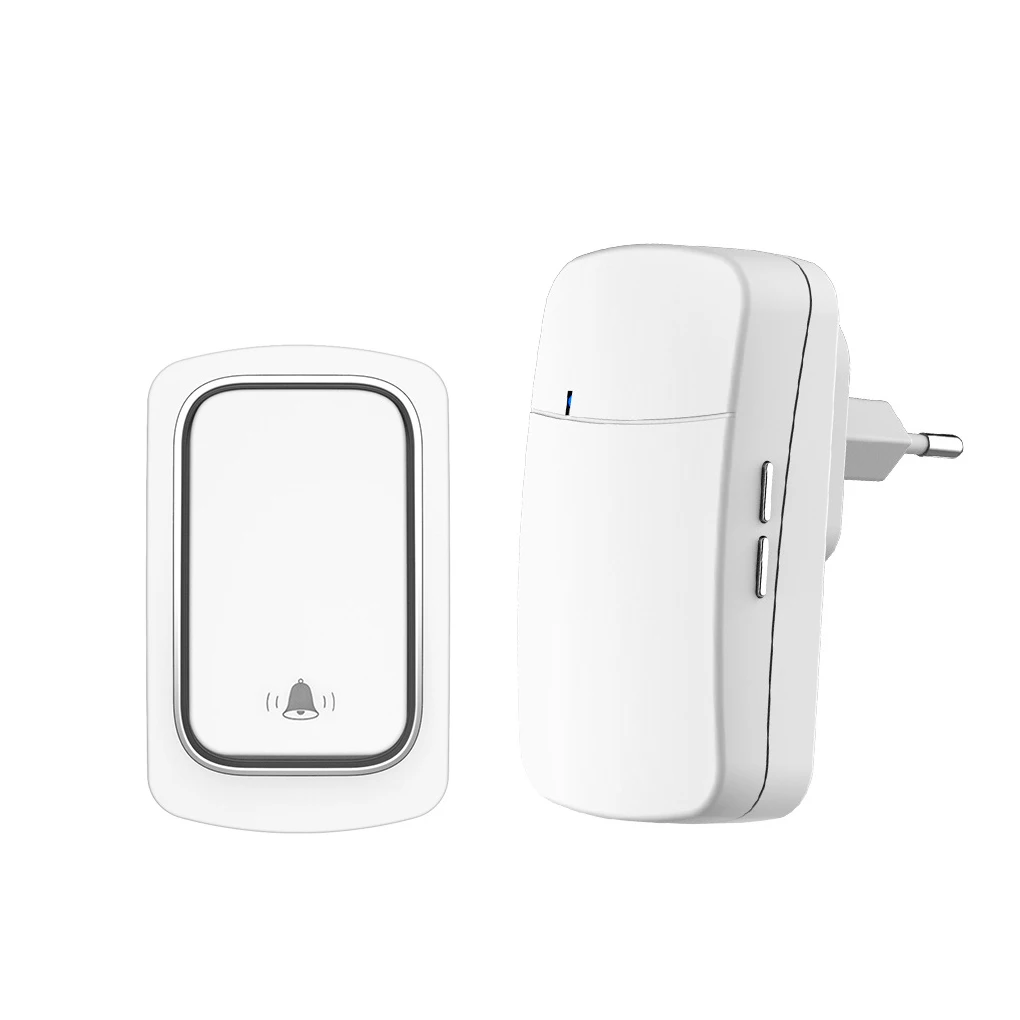 Loud Sound Smart Door Bell 38 Tones Long Range Wireless Doorbell Transmitter Receiver Office Security Alarms EU Plug
Loud Sound Smart Door Bell 38 Tones Long Range Wireless Doorbell Transmitter Receiver Office Security Alarms EU Plug