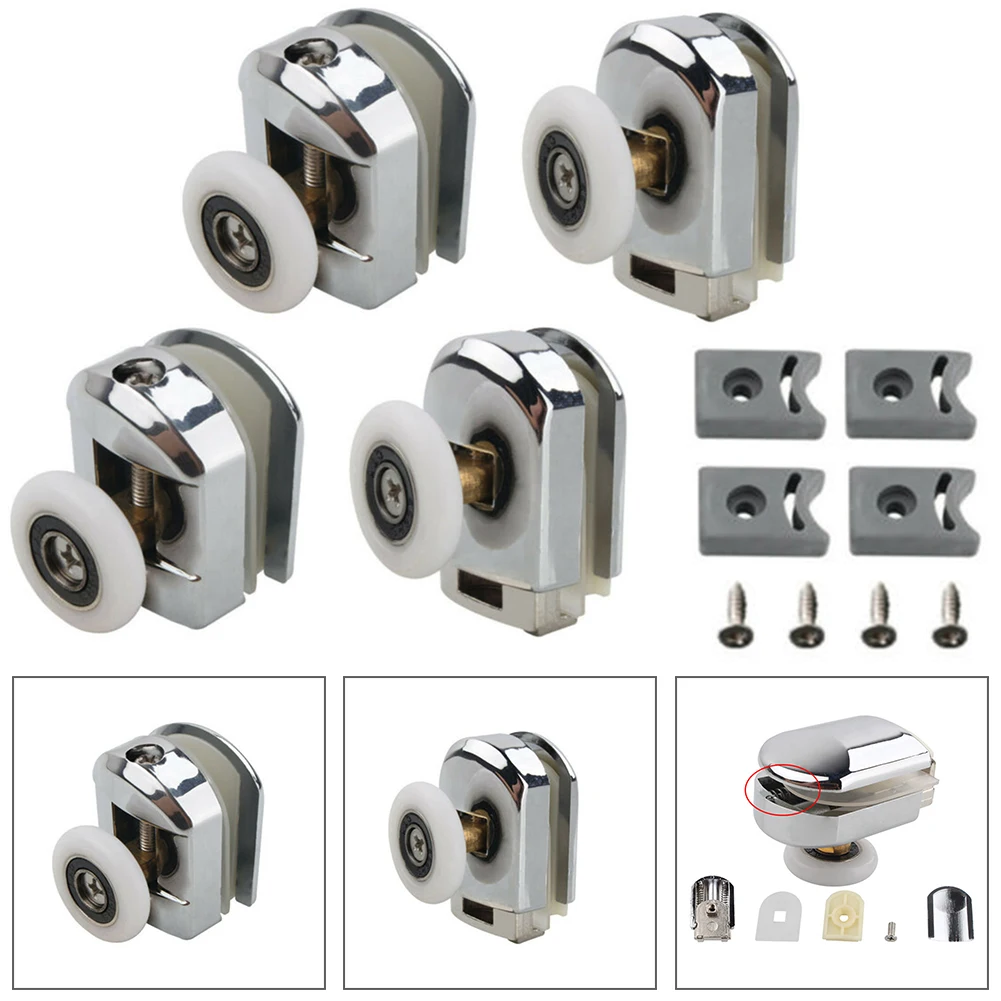 4PCS Zinc Alloy Single Shower Door Rollers Runners Wheels Diameter 23mm Sliding Door Wheels Pulleys Bathroom Accessories
4PCS Zinc Alloy Single Shower Door Rollers Runners Wheels Diameter 23mm Sliding Door Wheels Pulleys Bathroom Accessories