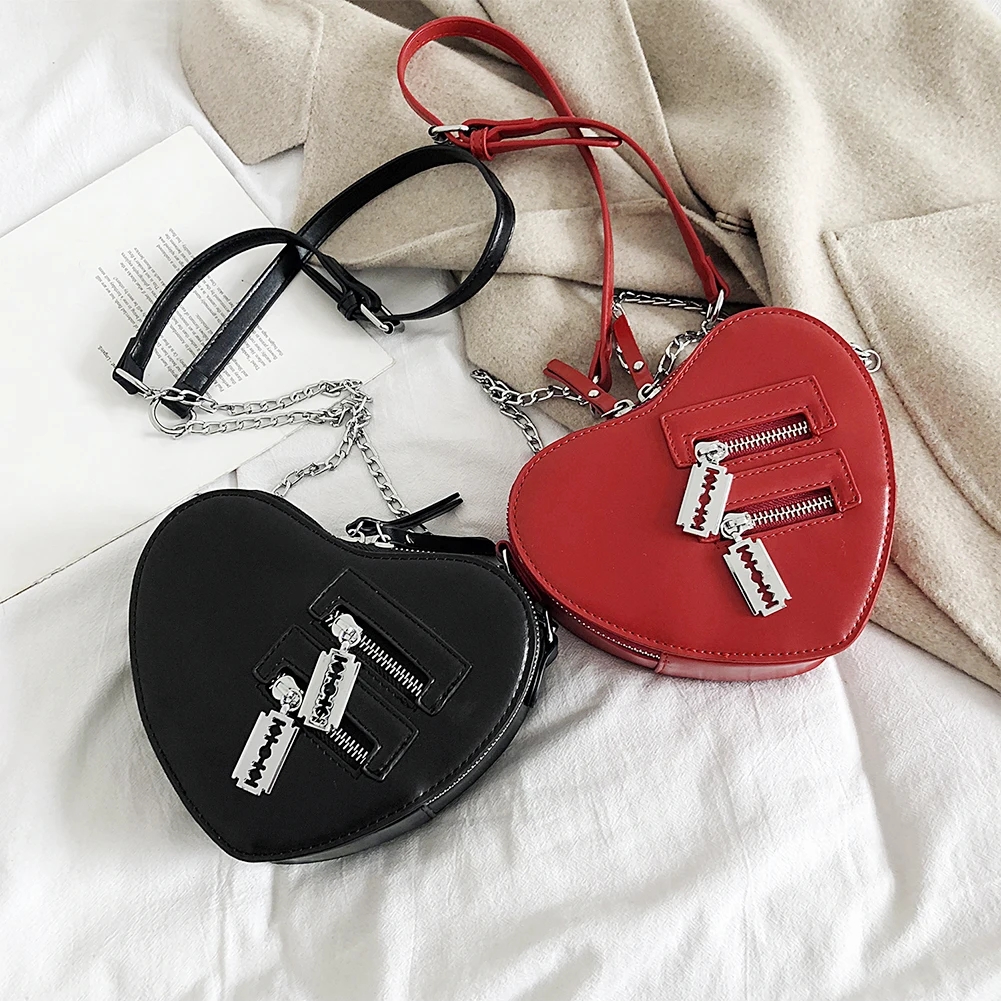 PU Leather Chain Crossbody Purse Bag Women Heart Shaped Shoulder Zipper Handbags Fashion Exquisite Shopping Bag
PU Leather Chain Crossbody Purse Bag Women Heart Shaped Shoulder Zipper Handbags Fashion Exquisite Shopping Bag