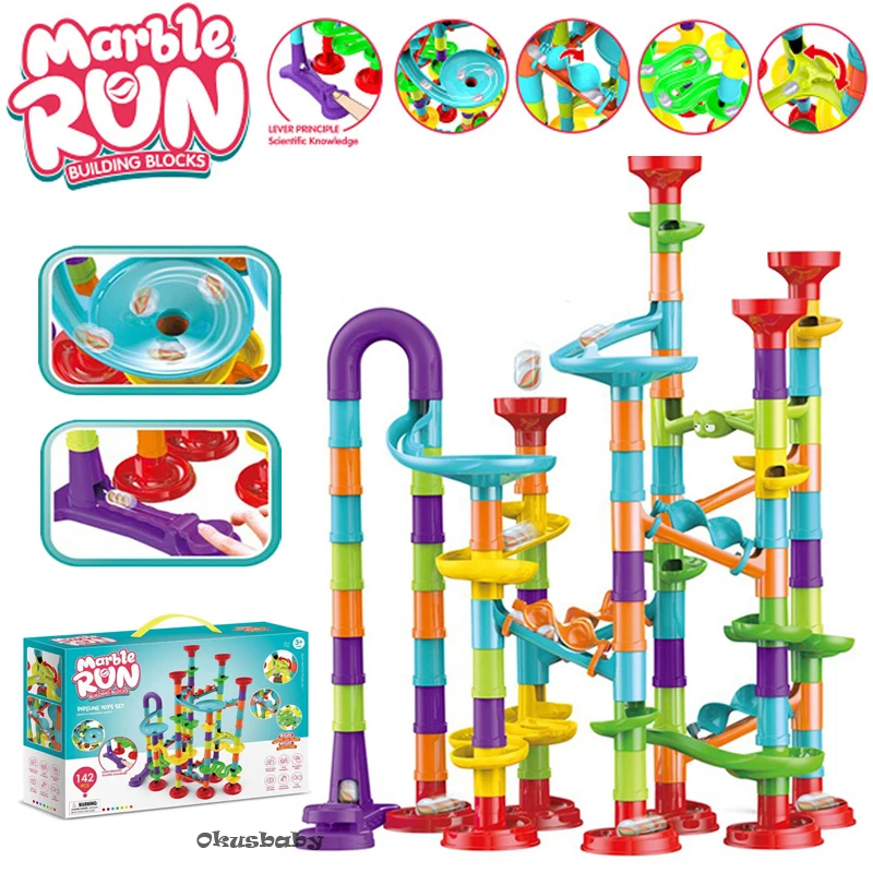 New 105/109/133/232pcs Set DIY Construction Marble Run Race Track Building Blocks Kids 3D Maze Ball Roll Toys Children Gift
New 105/109/133/232pcs Set DIY Construction Marble Run Race Track Building Blocks Kids 3D Maze Ball Roll Toys Children Gift