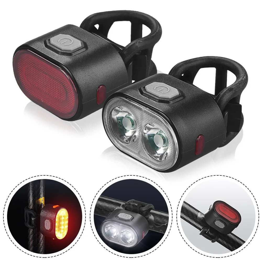 Bike Light Bicycle Front + Rear Light USB Charge Cycling Headlight Taillight Kit Cyclig Bike Parts Accessories Bicicleta
Bike Light Bicycle Front + Rear Light USB Charge Cycling Headlight Taillight Kit Cyclig Bike Parts Accessories Bicicleta