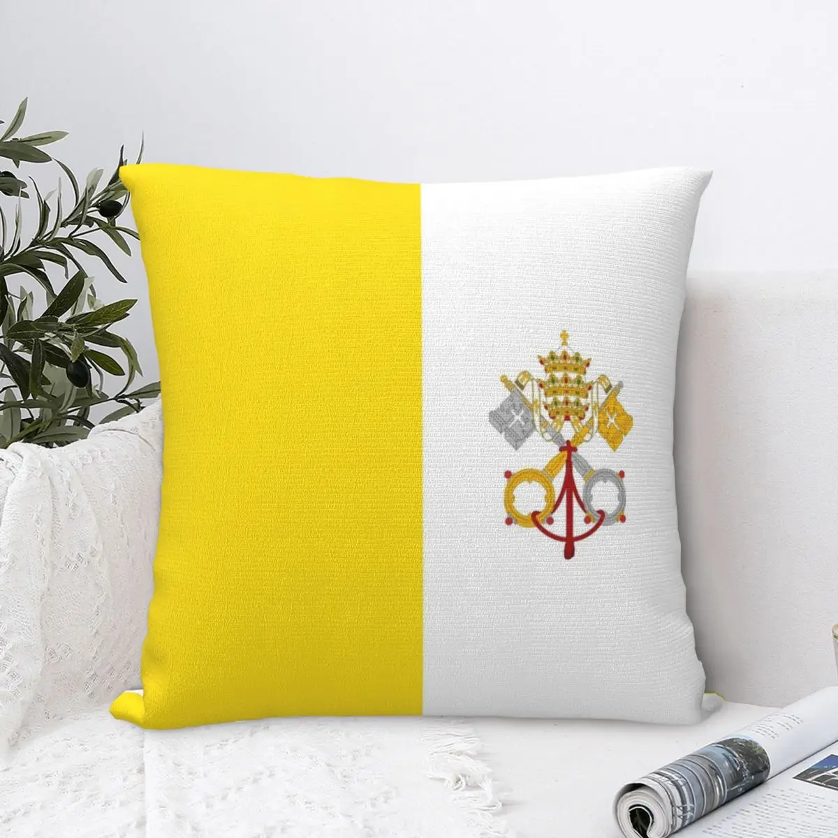 Vatican Flag Square Pillowcase Cushion Cover Decorative Pillow Case Polyester Throw Pillow cover For Home Bedroom Car 
Vatican Flag Square Pillowcase Cushion Cover Decorative Pillow Case Polyester Throw Pillow cover For Home Bedroom Car