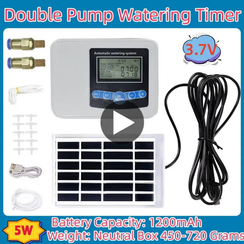 Solar Energy Double Pump Watering Device Timed Watering Device Gardening Irrigation Tool Atomizer Timer for Flowers
Solar Energy Double Pump Watering Device Timed Watering Device Gardening Irrigation Tool Atomizer Timer for Flowers