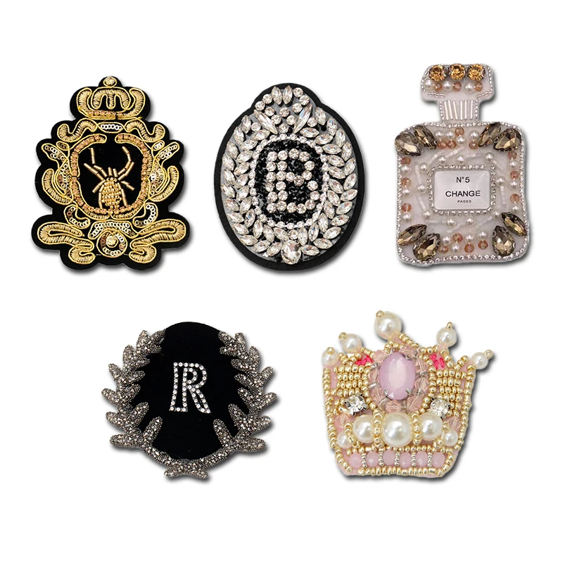 Handmade Beading Rhinestone Patches Letter Crown Spider Crystal Perfume Bottle DIY Patch for Clothing Bag Applique Accessories
Handmade Beading Rhinestone Patches Letter Crown Spider Crystal Perfume Bottle DIY Patch for Clothing Bag Applique Accessories