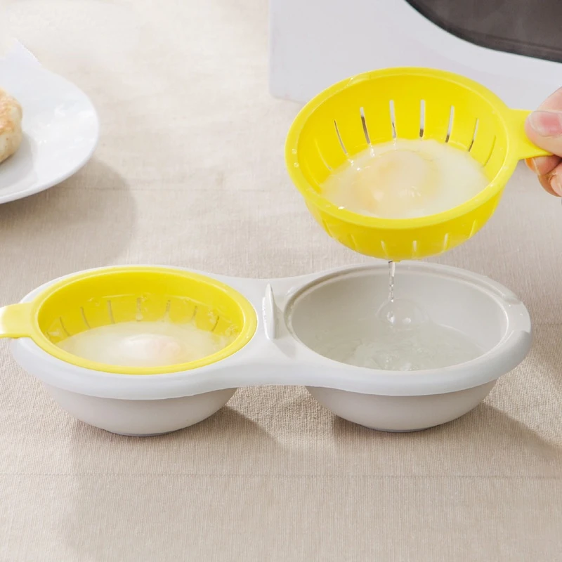 Microwave Egg Poacher Food Grade Cookware Double Cup Egg Boiler Kitchen Steamed Egg Set Microwave Ovens Cooking Tools
Microwave Egg Poacher Food Grade Cookware Double Cup Egg Boiler Kitchen Steamed Egg Set Microwave Ovens Cooking Tools