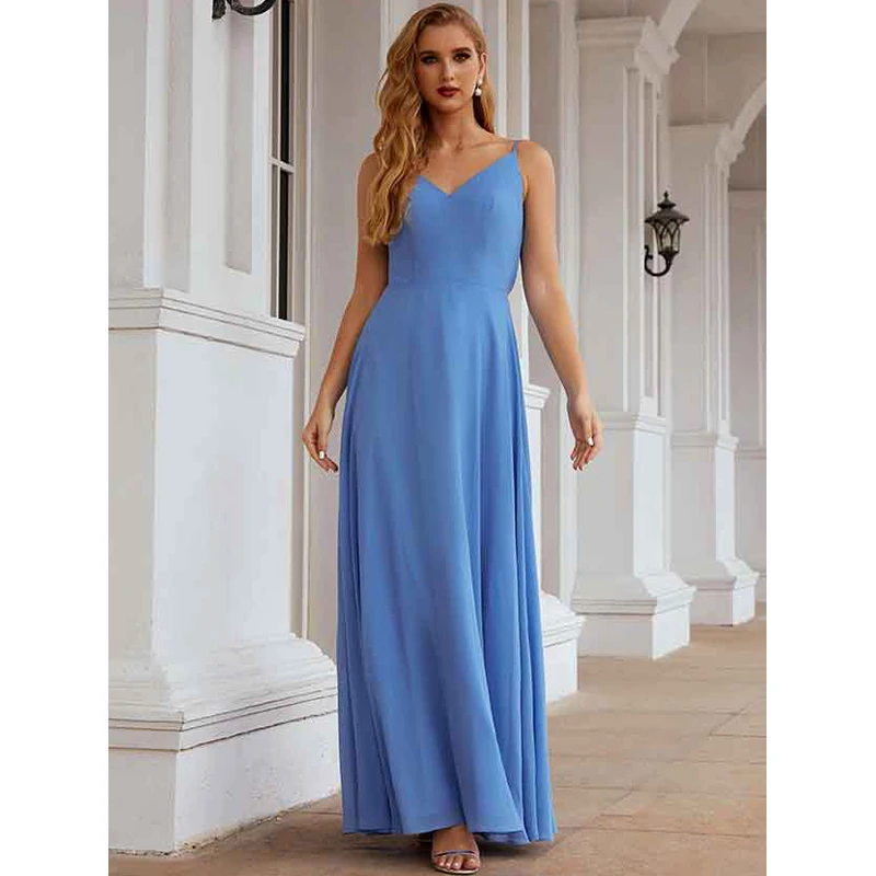 Vestidos De Noche A-line Empire Sexy V-neck Chiffon Women's Party Dress Sleeveless Backless Elegant Fashion Sling Robes Soirée
Vestidos De Noche A-line Empire Sexy V-neck Chiffon Women's Party Dress Sleeveless Backless Elegant Fashion Sling Robes Soirée