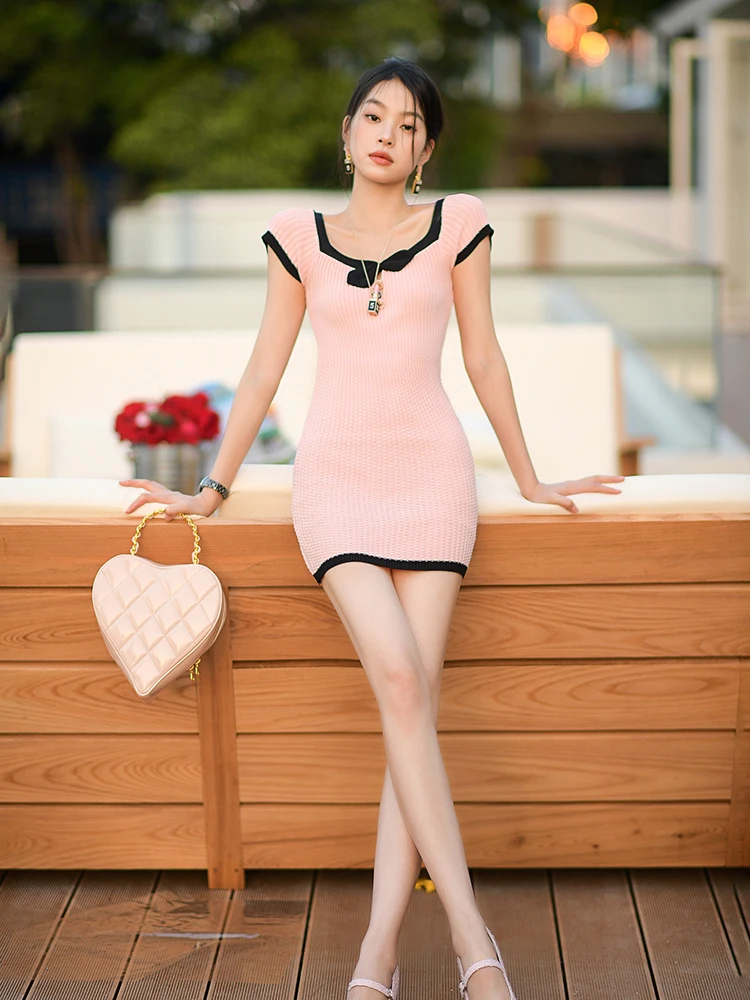 Y2K Pink Color Fashion Screw Threas Women Dress Bow Cute Sweet Short Sleeve Patched Summer Clubwear Dresses
Y2K Pink Color Fashion Screw Threas Women Dress Bow Cute Sweet Short Sleeve Patched Summer Clubwear Dresses