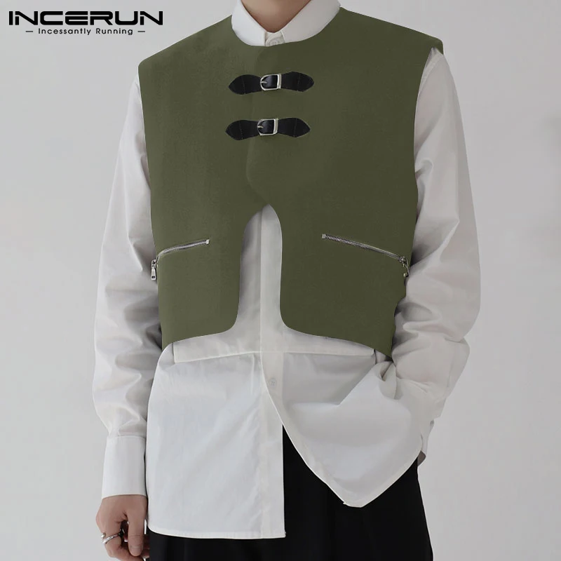 INCERUN Tops 2021 Korean Style New Men's Solid All-match Simple Waistcoat Fashion Leather Buckle Zipper Design Short Vests S-5XL
INCERUN Tops 2021 Korean Style New Men's Solid All-match Simple Waistcoat Fashion Leather Buckle Zipper Design Short Vests S-5XL