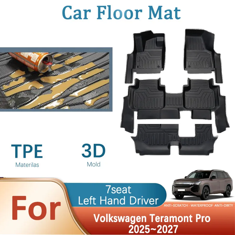 Полный комплект автомобильных ковриков для Volkswagen VW Teramont Pro MK2 2025 2026 2027, 7-местный, из TPE, для леворульных авто, коврики-накладки, аксессуары для авто
Полный комплект автомобильных ковриков для Volkswagen VW Teramont Pro MK2 2025 2026 2027, 7-местный, из TPE, для леворульных авто, коврики-накладки, аксессуары для авто