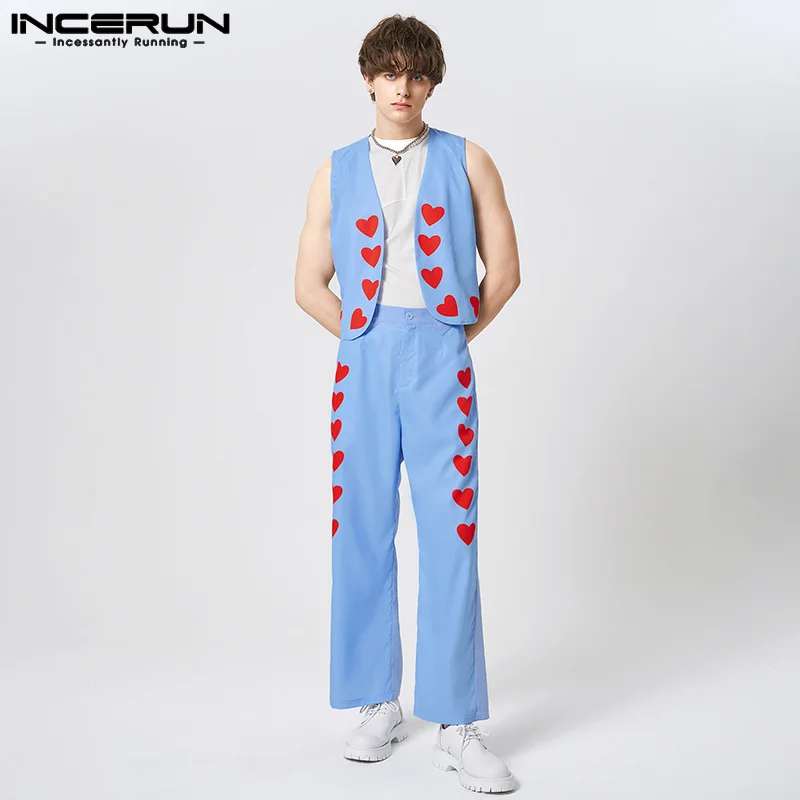 INCERUN Men Sets Printing V Neck Sleeveless Open Stitch Vests & Straight Pants 2PCS Streetwear 2023 Fashion Men's Suits S-5XL
INCERUN Men Sets Printing V Neck Sleeveless Open Stitch Vests & Straight Pants 2PCS Streetwear 2023 Fashion Men's Suits S-5XL