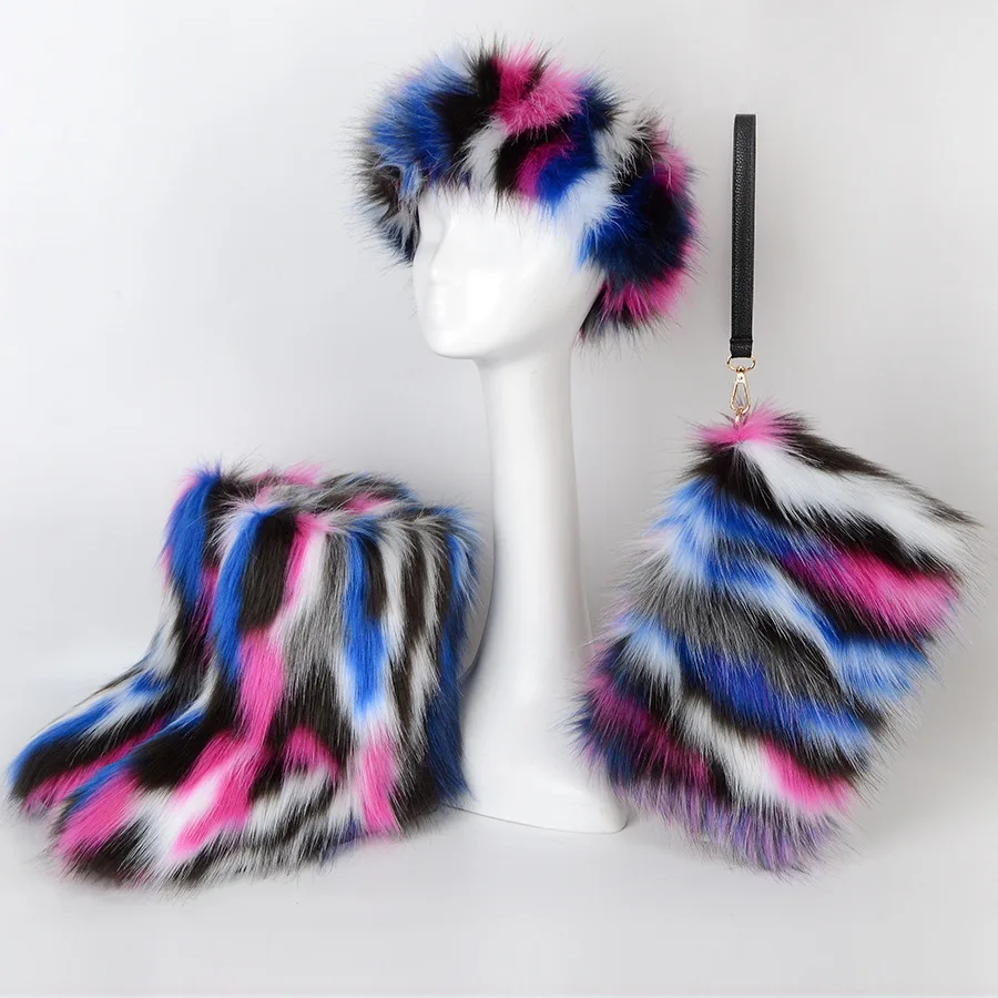 Party Play Shopping New All Fluff Imitation Fox Fur Material Seven Color Boots and Hat and Handbag Set of Three
Party Play Shopping New All Fluff Imitation Fox Fur Material Seven Color Boots and Hat and Handbag Set of Three