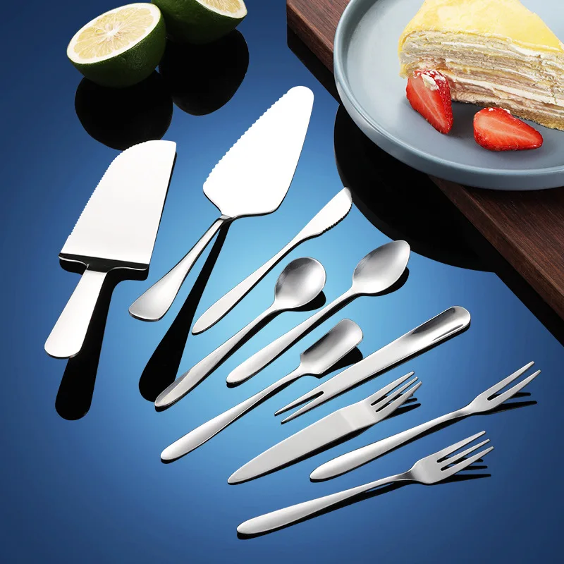 1/8Pcs Quality Polished Stainless Steel Cake Dessert Knife Fork Spoon Pizza Shovel Moon Cake Tableware Silverware Cutlery Set
1/8Pcs Quality Polished Stainless Steel Cake Dessert Knife Fork Spoon Pizza Shovel Moon Cake Tableware Silverware Cutlery Set