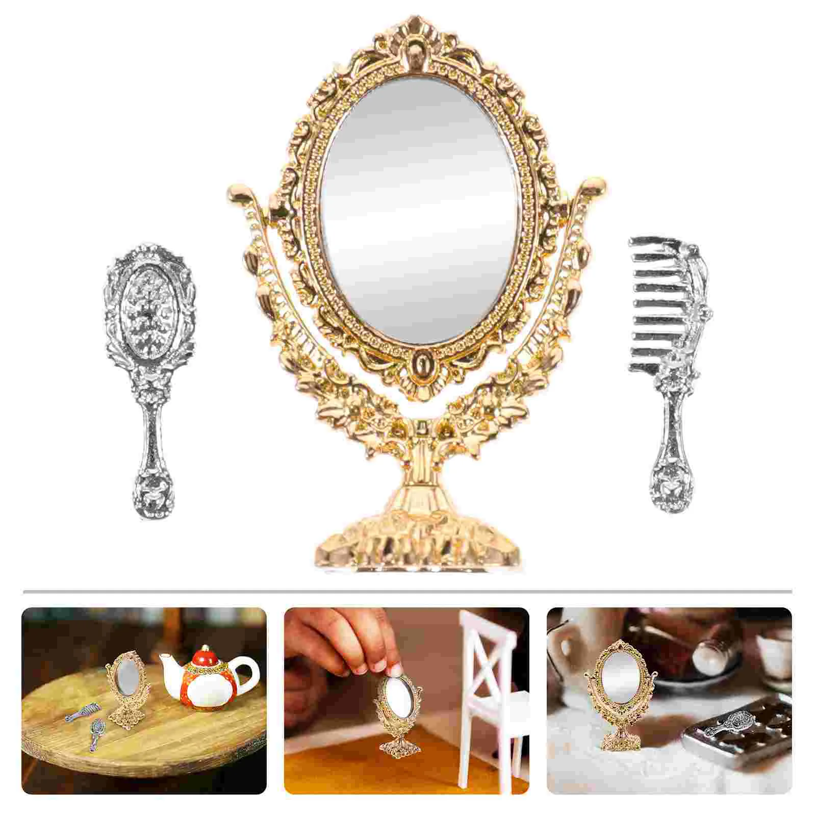 Mini Mirror Model Retro Furniture Mirrors Plaything Party Small Kit Set Miniature Decor House Alloy Child Ornament
Mini Mirror Model Retro Furniture Mirrors Plaything Party Small Kit Set Miniature Decor House Alloy Child Ornament