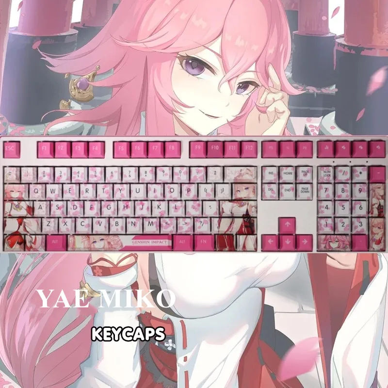 108key Game Genshin Impact Yaemiko Themed Keycaps PBT Sublimation Keyboard Keycaps Computer Accessories Decorative Fashion Gifts
108key Game Genshin Impact Yaemiko Themed Keycaps PBT Sublimation Keyboard Keycaps Computer Accessories Decorative Fashion Gifts