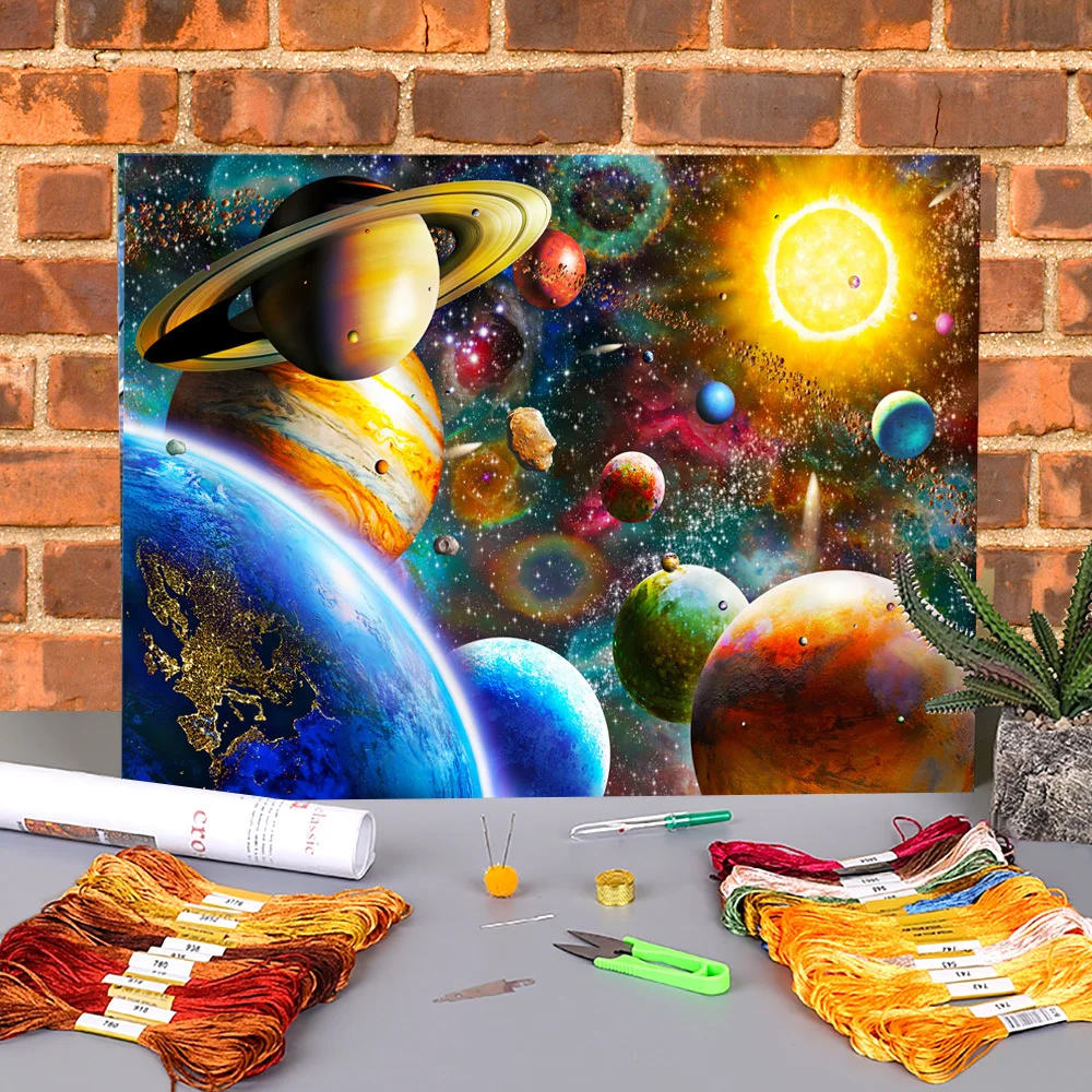 Universe Space Landscape Printed Fabric 11CT Cross Stitch Embroidery Set DMC Threads Handmade Sewing Handiwork Promotions
Universe Space Landscape Printed Fabric 11CT Cross Stitch Embroidery Set DMC Threads Handmade Sewing Handiwork Promotions