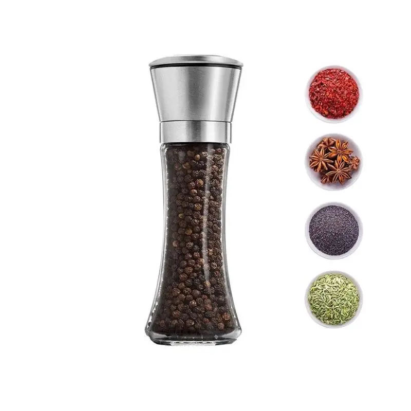 Stainless Steel Double Glass Pepper Grinder Manual Salt Dual-Headed Mill Grinder Salt Herb Spice Shaker Kitchen Accessories
Stainless Steel Double Glass Pepper Grinder Manual Salt Dual-Headed Mill Grinder Salt Herb Spice Shaker Kitchen Accessories