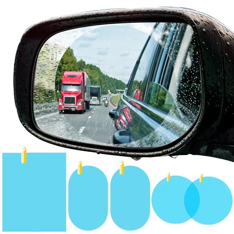 

Автомобильная непромокаемая пленка для зеркала заднего вида, противотуманная Автомобильная наклейка, прозрачная защитная наклейка на окно автомобильного зеркала, водонепроницаемая пленка против царапин