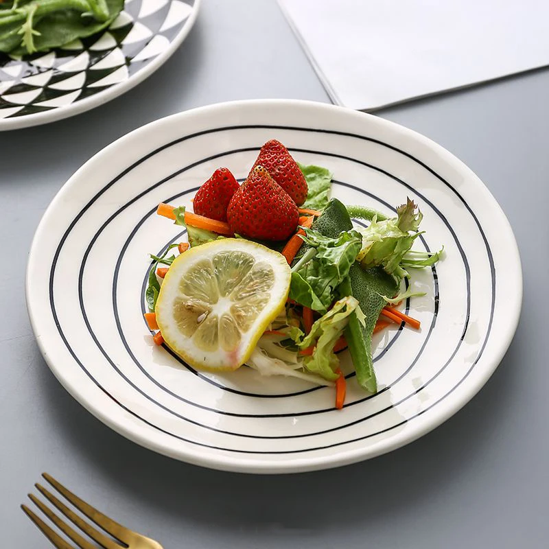 Nordic Creative Geometric Design Dish Underglaze Ceramic Handmade Dinner Serving Plates Round Kitchen Tableware Home Decor
Nordic Creative Geometric Design Dish Underglaze Ceramic Handmade Dinner Serving Plates Round Kitchen Tableware Home Decor
