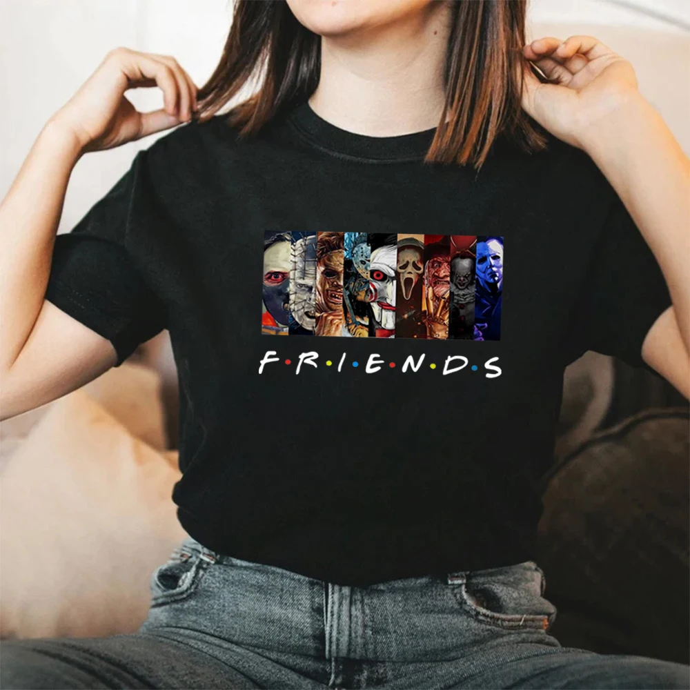 Horror Movie Killers Tshirt Horror Friends Halloween T-Shirt Men Women T-shirts Scary Friends T Shirt Halloween Streetwear Tops
Horror Movie Killers Tshirt Horror Friends Halloween T-Shirt Men Women T-shirts Scary Friends T Shirt Halloween Streetwear Tops