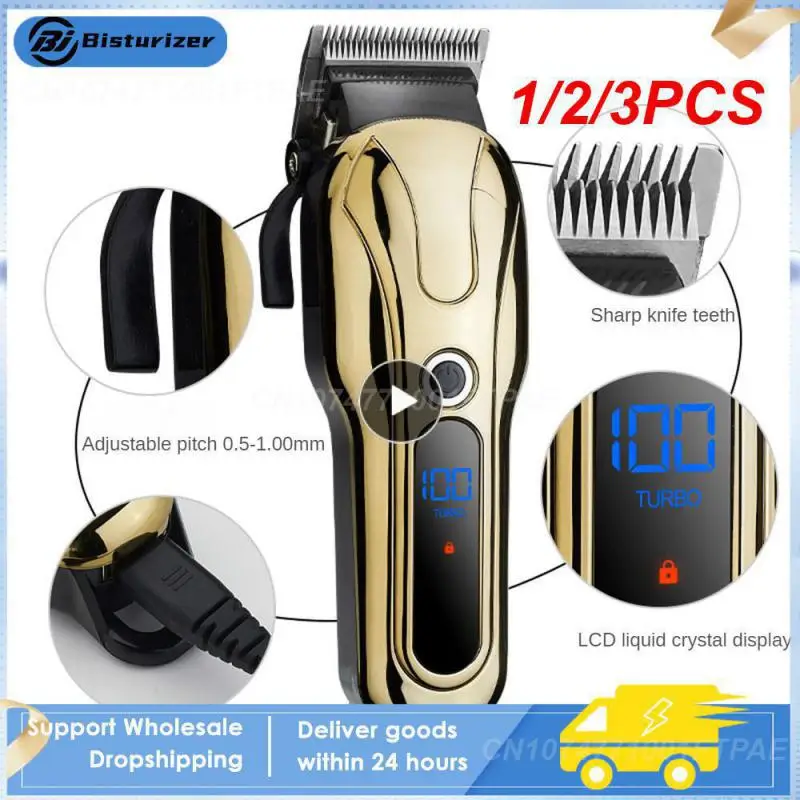 

1/2/3PCS Kemei hair clipper professional hair Trimmer in Hair clippers for men electric trimmers LCD Display machine barber Hair