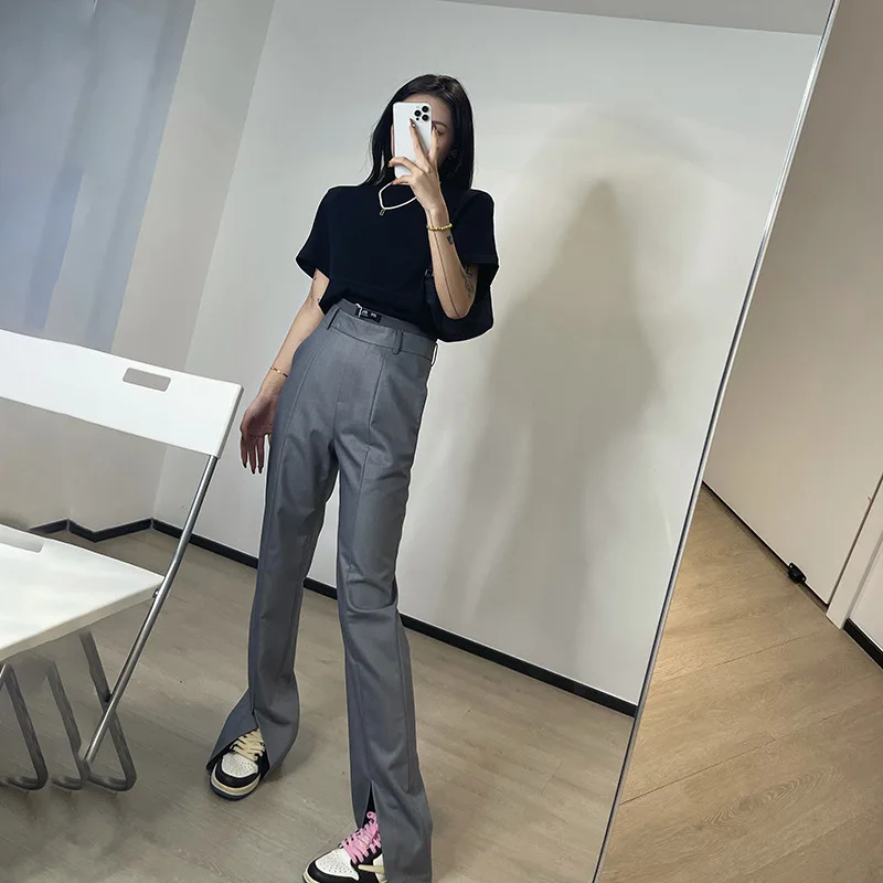 22 Fashion Classic Trendy luxury design Summer New Fake Two Women High Waist Straight Suit Pants
22 Fashion Classic Trendy luxury design Summer New Fake Two Women High Waist Straight Suit Pants