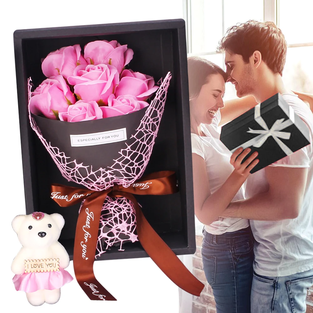 Artificial Rose Flowers Simulation 7 Rose Soap Flower Gift Box Small Bouquet Gift Valentine Gift Perfect for Girlfriend Wife
Artificial Rose Flowers Simulation 7 Rose Soap Flower Gift Box Small Bouquet Gift Valentine Gift Perfect for Girlfriend Wife