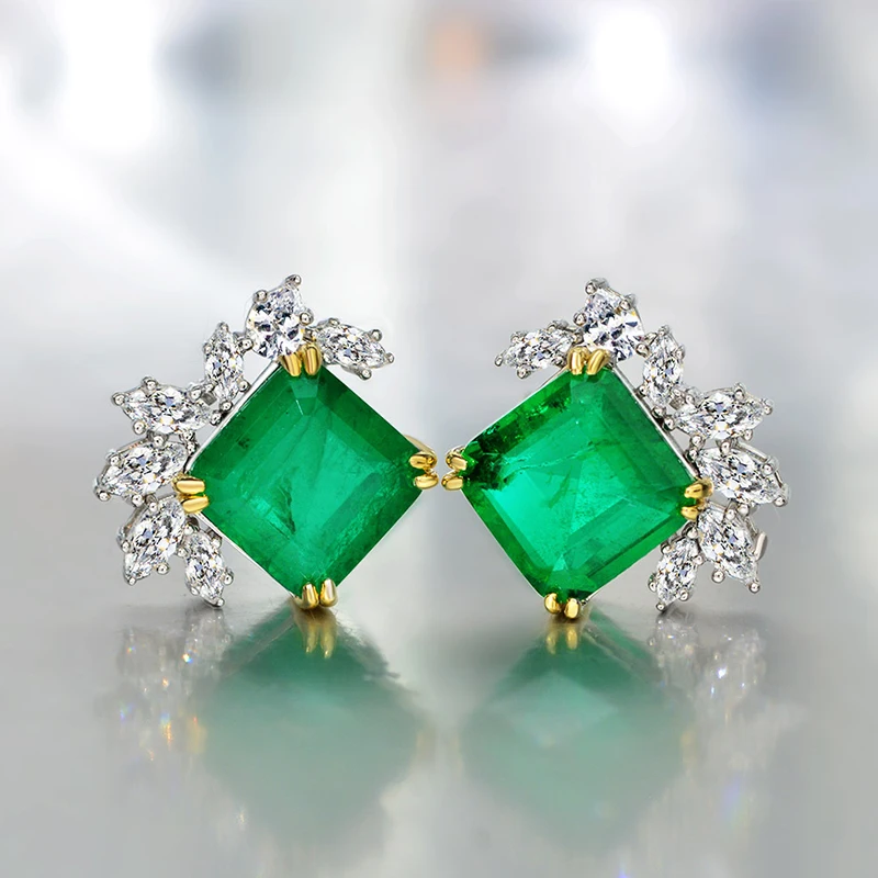 Anziw 925 Sterling Silver Ear Jacket Earrings Princess Cut Synthetic Emerald GemStone Stud Earrings For Women Fine Jewelry Gifts
Anziw 925 Sterling Silver Ear Jacket Earrings Princess Cut Synthetic Emerald GemStone Stud Earrings For Women Fine Jewelry Gifts