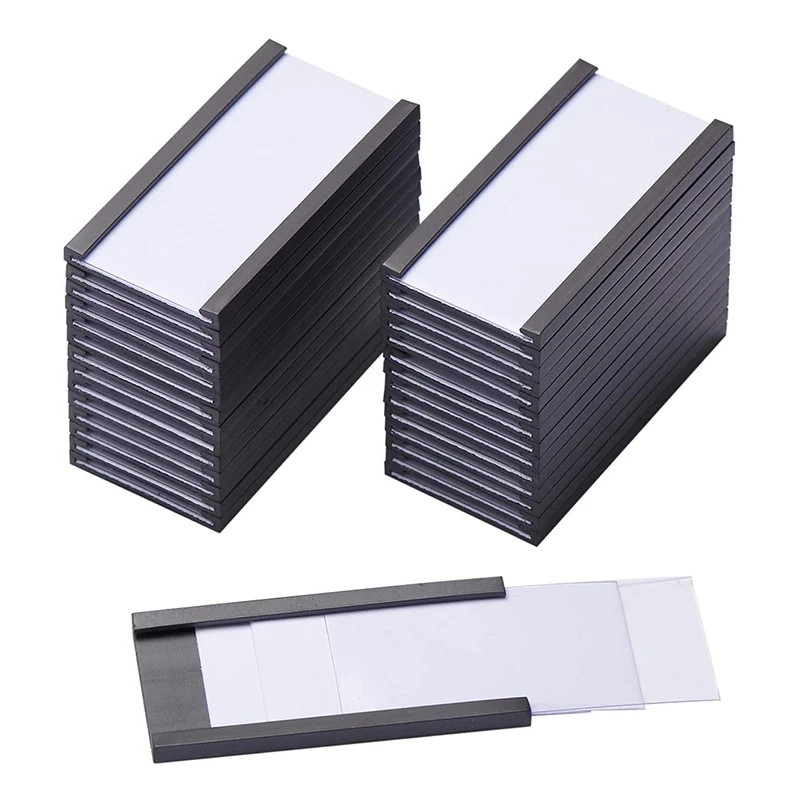 50Pcs Magnetic Label Holders With Magnetic Data Card Holders With Clear Plastic Protectors For Metal Shelf (1 X 2 Inch)
50Pcs Magnetic Label Holders With Magnetic Data Card Holders With Clear Plastic Protectors For Metal Shelf (1 X 2 Inch)
