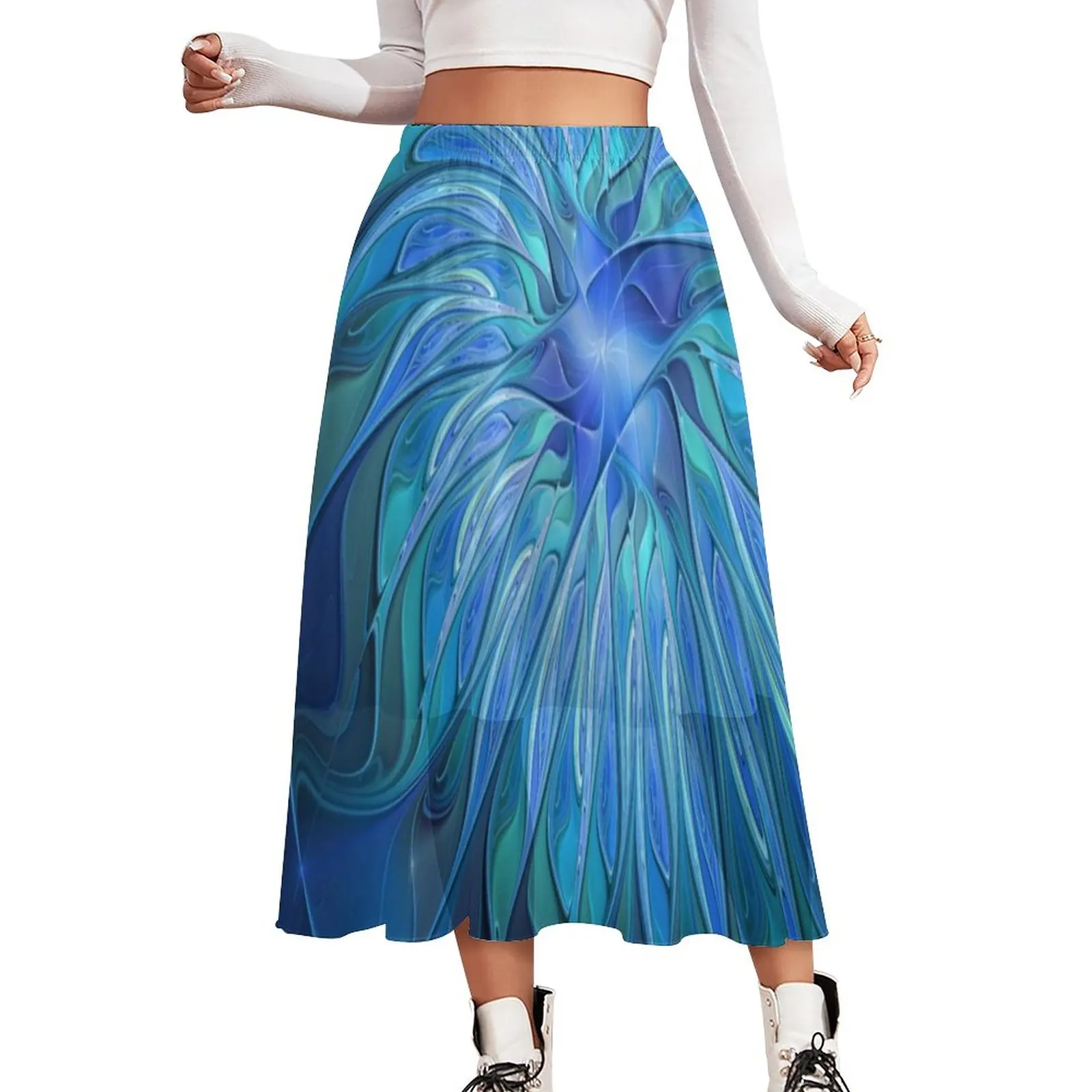 Blue Flower Print Skirt Female Abstract Fractal Art Retro Boho Skirts Print High Waist Street Fashion A-line Skirt 2XL 3XL 4XL
Blue Flower Print Skirt Female Abstract Fractal Art Retro Boho Skirts Print High Waist Street Fashion A-line Skirt 2XL 3XL 4XL