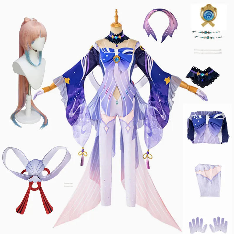 Game Genshin Impact Sangonomiya Kokomi Cosplay Costume Fancy Dress Outfit Kokomi Wig Halloween Anime School Party Costumes
Game Genshin Impact Sangonomiya Kokomi Cosplay Costume Fancy Dress Outfit Kokomi Wig Halloween Anime School Party Costumes