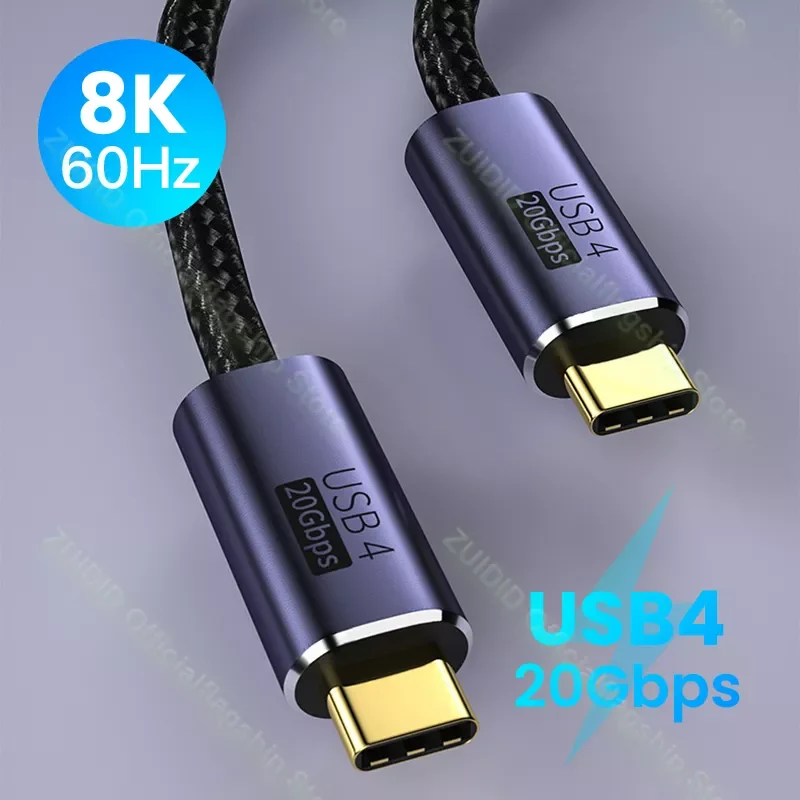 Thunderbolt 3 Cable PD 100W 5A Fast Charging USB Type C to Type C Cable 8K@60Hz 20Gbps Data Cable For Macbook Pro 2/3m
Thunderbolt 3 Cable PD 100W 5A Fast Charging USB Type C to Type C Cable 8K@60Hz 20Gbps Data Cable For Macbook Pro 2/3m
