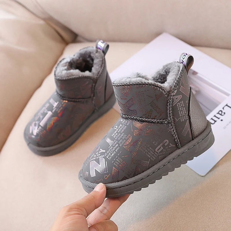 Kids Snow Boots Winter Plush Warm Leather Student Short Cotton Boys Letter Sewing Ankle Boots Girls Children Shoe Free Shipping
Kids Snow Boots Winter Plush Warm Leather Student Short Cotton Boys Letter Sewing Ankle Boots Girls Children Shoe Free Shipping
