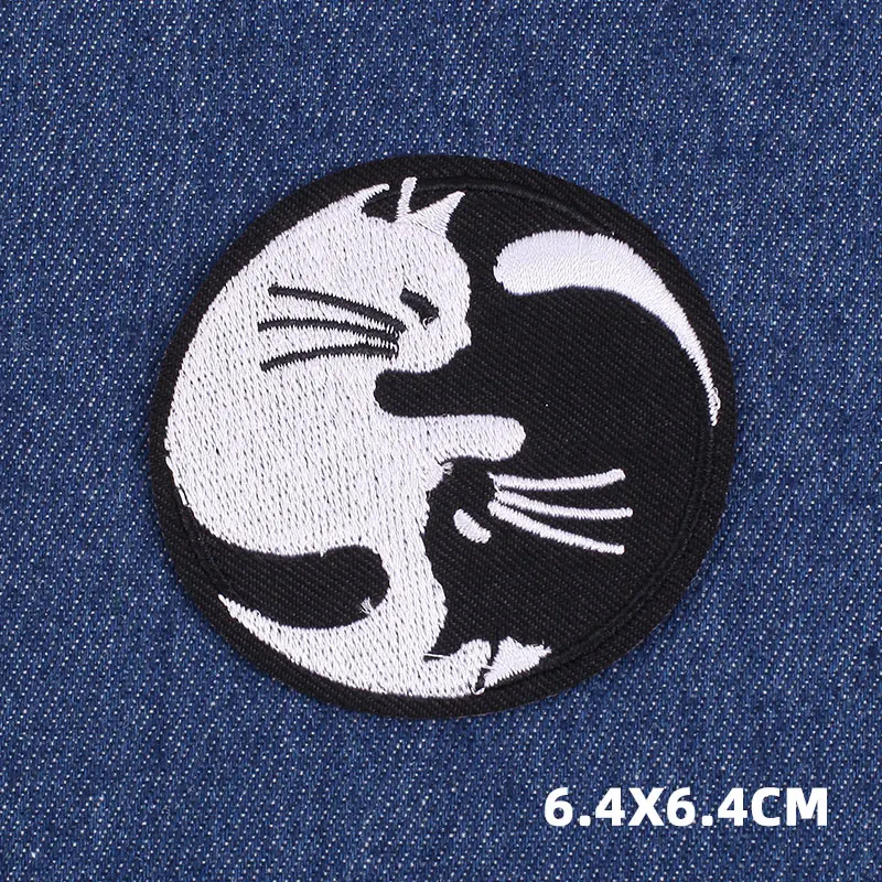 White Black Cat Patch Hippie Animal Iron on Embroidery Patches for Clothing Thermoadhesive Patches on Clothes Sewing Badges Diy
White Black Cat Patch Hippie Animal Iron on Embroidery Patches for Clothing Thermoadhesive Patches on Clothes Sewing Badges Diy