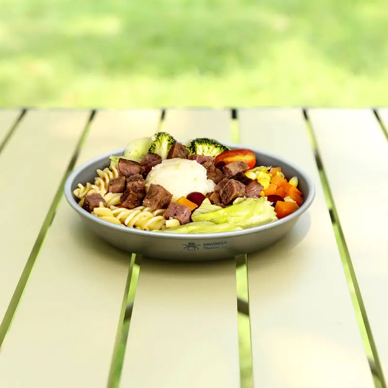 HWZBBEN Titanium Plate Dish Ultralight Outdoor Camping Round Fruit Bowl Metal Tableware Portable Picnic Cutlery Hiking Supplies
HWZBBEN Titanium Plate Dish Ultralight Outdoor Camping Round Fruit Bowl Metal Tableware Portable Picnic Cutlery Hiking Supplies