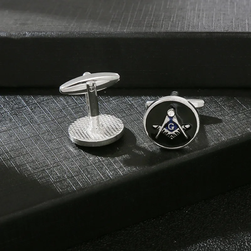 New Fashion Round Black Paint Cufflinks Fashion French Masonic Shirt Tie Clip
New Fashion Round Black Paint Cufflinks Fashion French Masonic Shirt Tie Clip