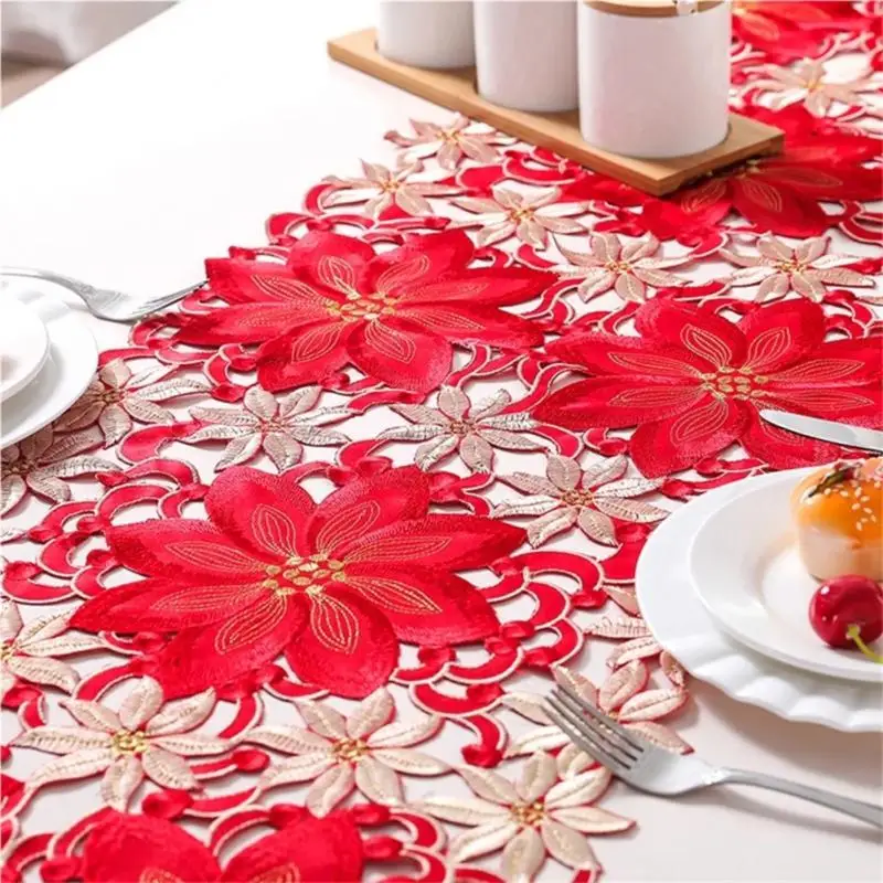 Christmas Double Thickness Red Rustic Cutwork Embroidered Floral Table Runners Decorations For Dining Christmas Table Runner
Christmas Double Thickness Red Rustic Cutwork Embroidered Floral Table Runners Decorations For Dining Christmas Table Runner