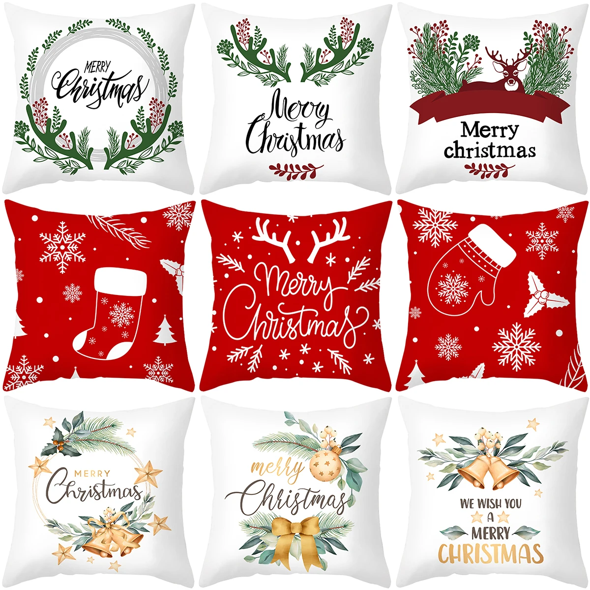 LuanQI Christmas Red Throw Pillow Case 45X45 CM Holiday Home Decoration Xmas Cushion Cover Navidad Noel Gifts New Year 2023
LuanQI Christmas Red Throw Pillow Case 45X45 CM Holiday Home Decoration Xmas Cushion Cover Navidad Noel Gifts New Year 2023