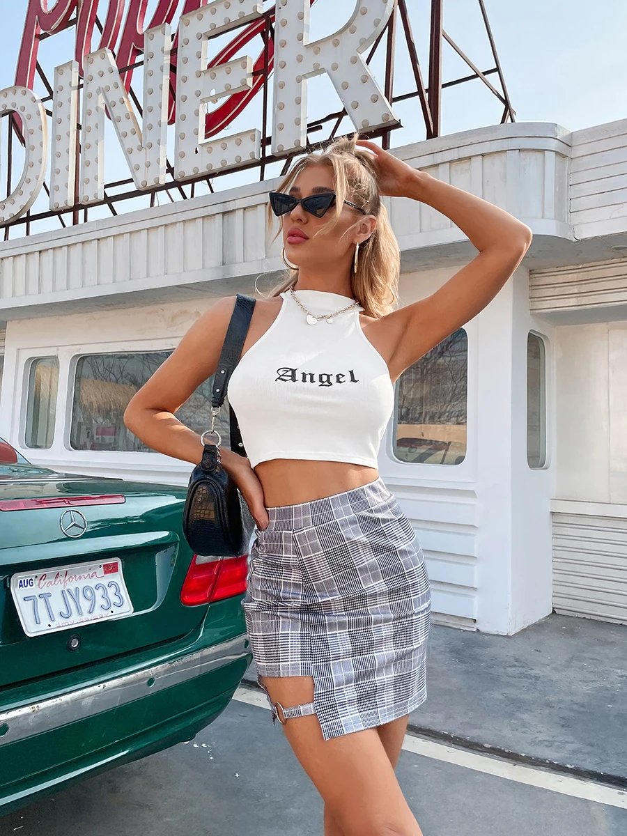 MUICHES Sexy Asymmetrical Plaid Mini Skirt Summer Fashion Tight High Waist Street Wear Houndstooth Party Skirt For Women 2022
MUICHES Sexy Asymmetrical Plaid Mini Skirt Summer Fashion Tight High Waist Street Wear Houndstooth Party Skirt For Women 2022