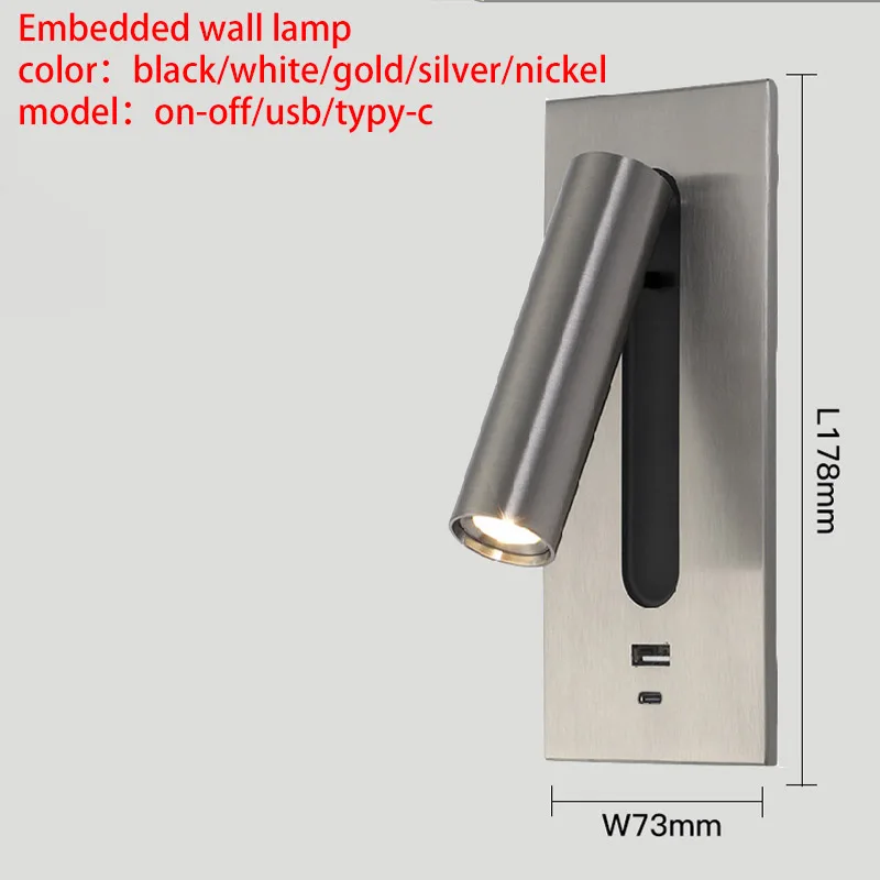 Настенный светильник CHUBAN с USB зарядкой
Настенный светильник CHUBAN с USB зарядкой