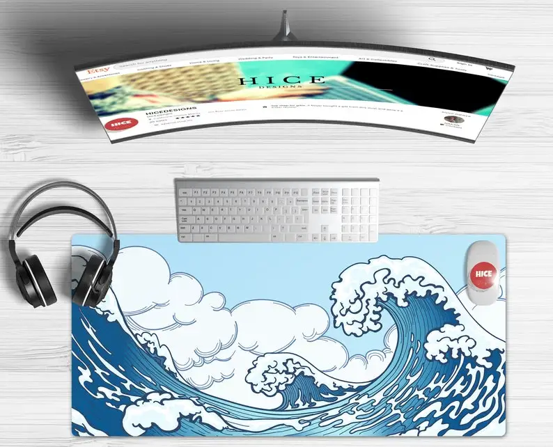 Japanese Wave Desk Mat Cute, Extended Mouse Pad, Cute Mouse Pad, Cute Desk Pad, Extra Large Desk Mat, Gaming Mouse Pad, Japanese
Japanese Wave Desk Mat Cute, Extended Mouse Pad, Cute Mouse Pad, Cute Desk Pad, Extra Large Desk Mat, Gaming Mouse Pad, Japanese
