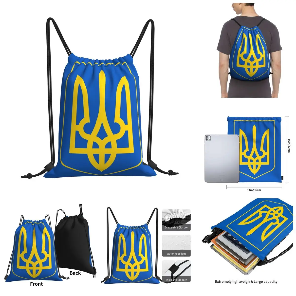 Ukraine Coat Of Arms Drawstring Bags Gym Bag Hot Sale Backpack Geeky country Knapsack
Ukraine Coat Of Arms Drawstring Bags Gym Bag Hot Sale Backpack Geeky country Knapsack