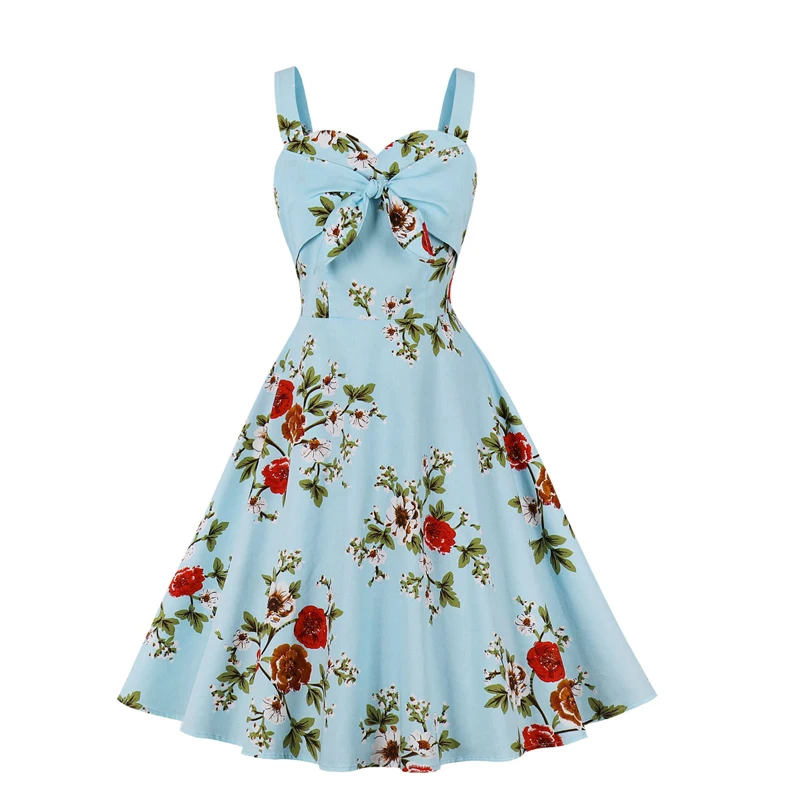 Summer Women robe Spaghetti Strap Sexy Elegant Ladies bow Flower Printed Vintage Retro 50s 60s Rockabilly pin up fashion dress
Summer Women robe Spaghetti Strap Sexy Elegant Ladies bow Flower Printed Vintage Retro 50s 60s Rockabilly pin up fashion dress